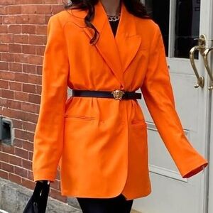 Aggi neon orange blazer